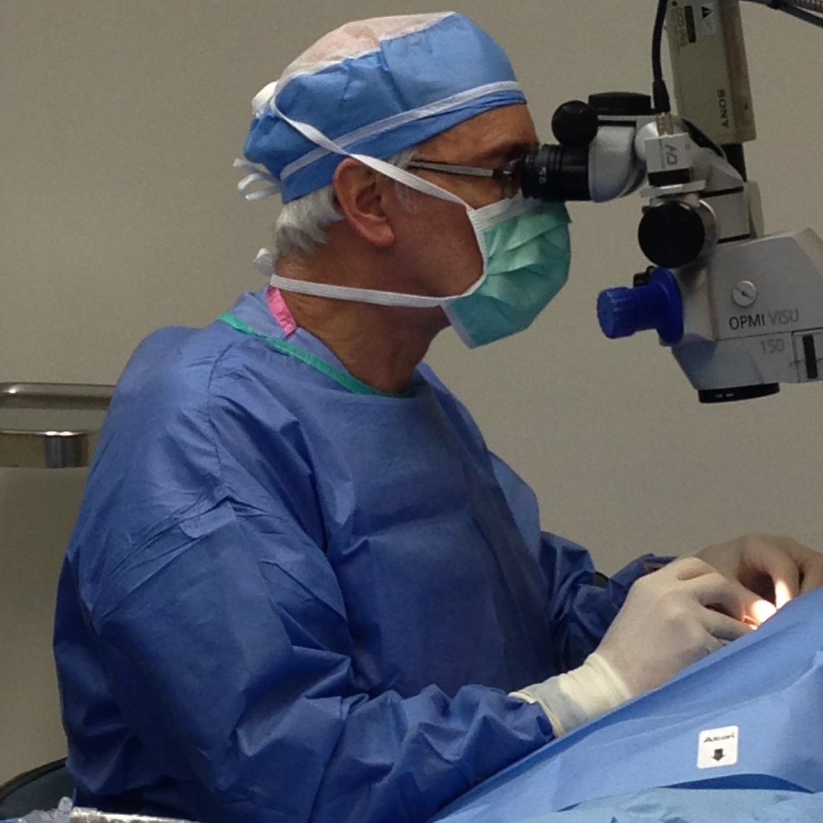 Dr. Allen Zieker performing cataract surgery