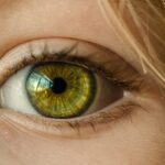 retinal tears and detachment closeup of green eye